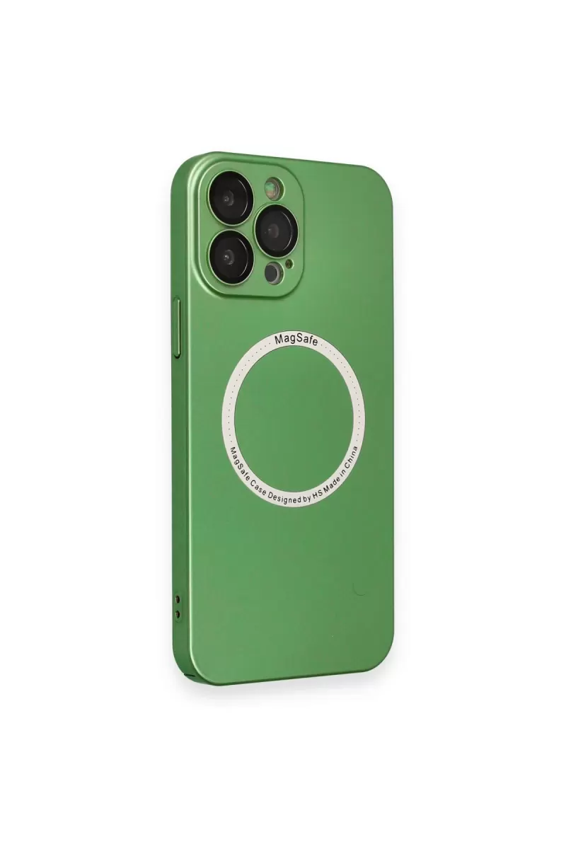 Newface Apple iPhone 13 Pro Kılıf Jack Magneticsafe Lens Silikon - Yeşil