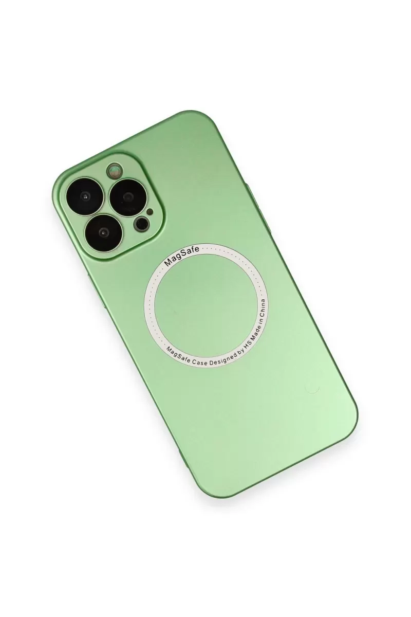 Newface Apple iPhone 13 Pro Kılıf Jack Magneticsafe Lens Silikon - Yeşil