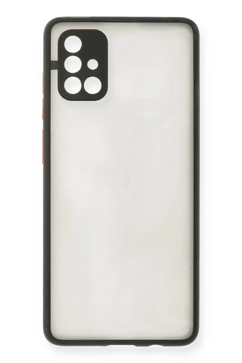 Newface Samsung Galaxy A71 Kılıf Montreal Silikon Kapak - Siyah