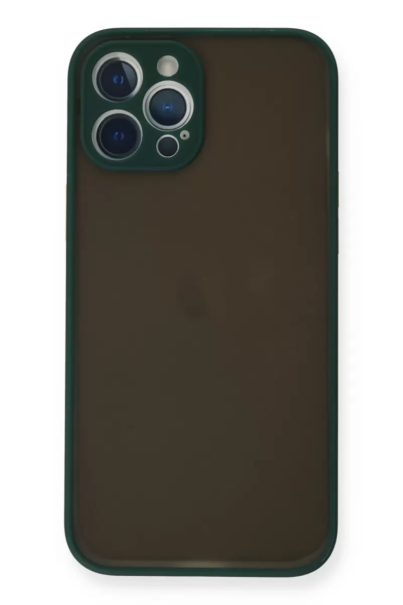 Newface Apple iPhone 12 Pro Kılıf Montreal Silikon Kapak - Yeşil