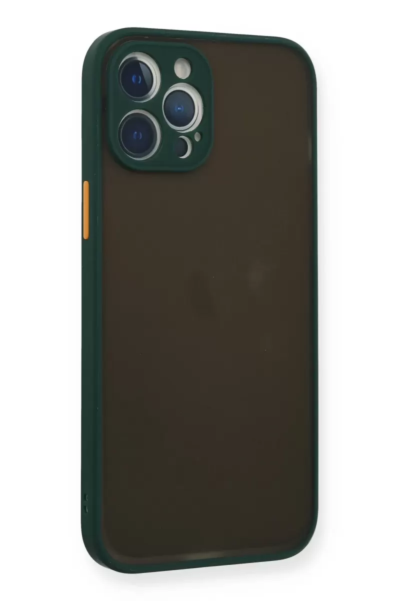 Newface Apple iPhone 12 Pro Kılıf Montreal Silikon Kapak - Yeşil