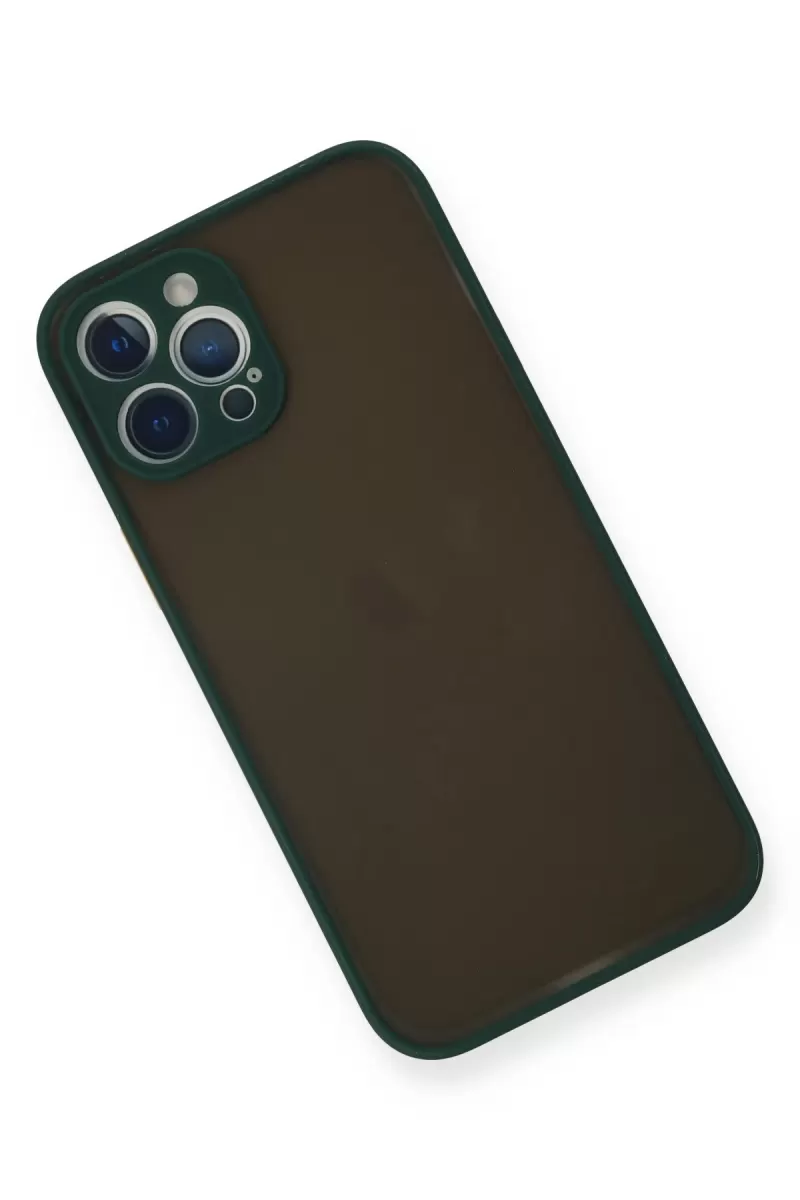 Newface Apple iPhone 12 Pro Kılıf Montreal Silikon Kapak - Yeşil