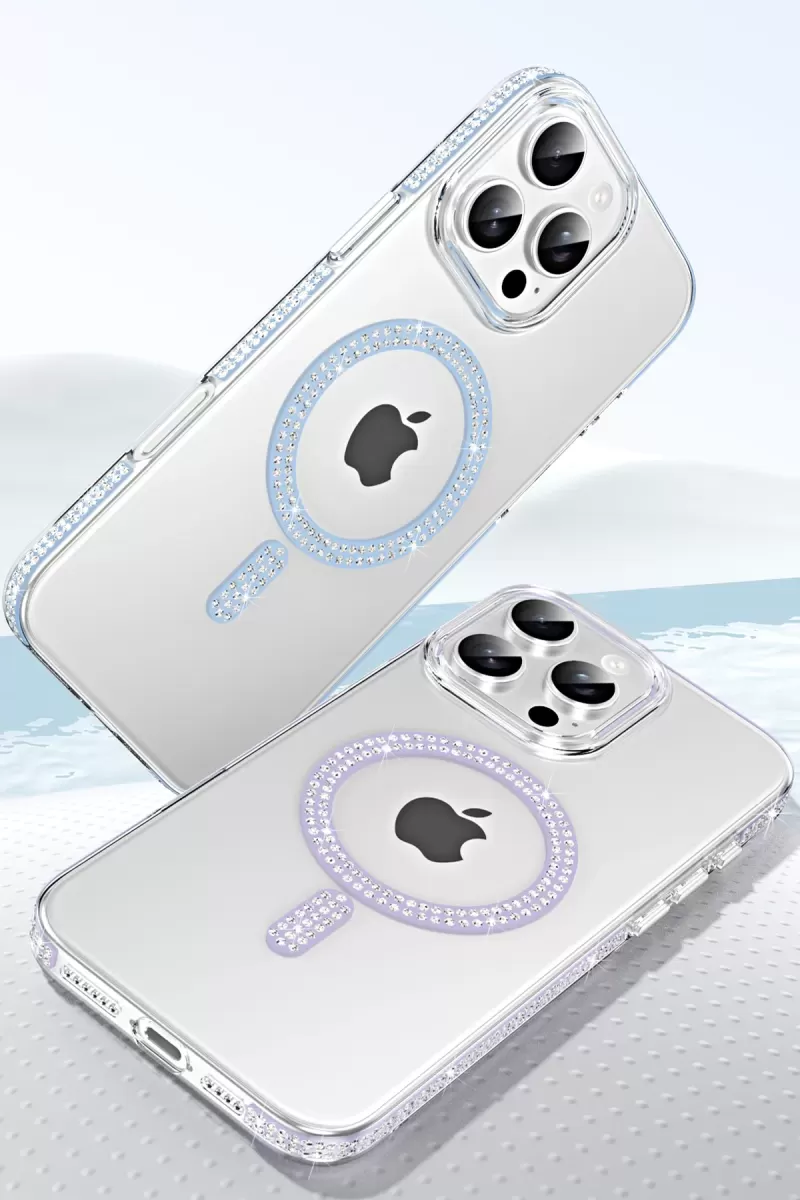 Joko Apple iPhone 14 Pro Max Move Taşlı Magsafe Kapak - Gümüş