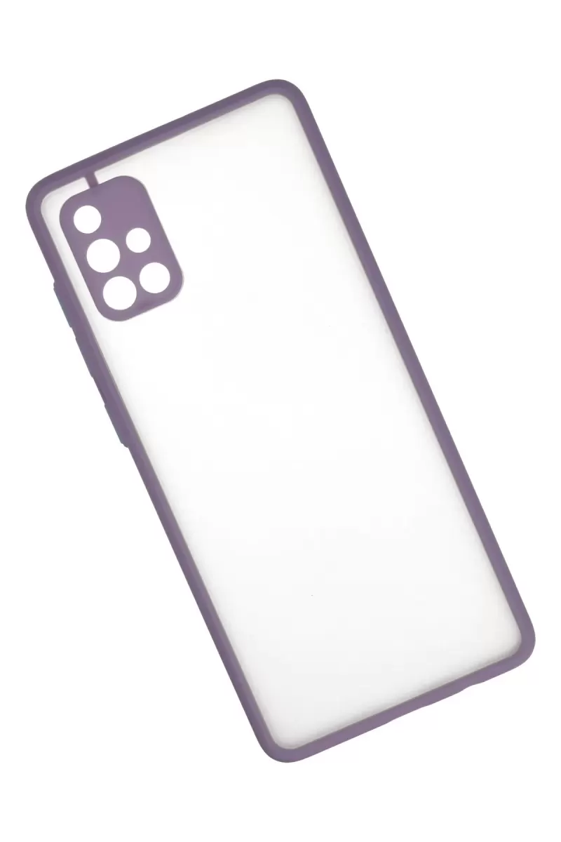 Newface Samsung Galaxy A71 Kılıf Montreal Silikon Kapak - Mor
