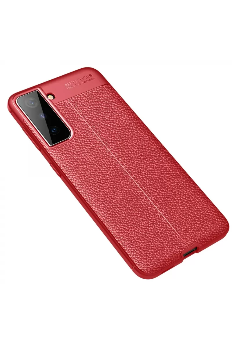 Newface Samsung Galaxy S21 Kılıf Auto Focus Kapak - Kırmızı