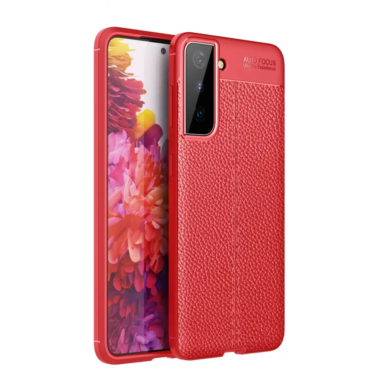 Newface Samsung Galaxy S21 Kılıf Auto Focus Kapak - Kırmızı