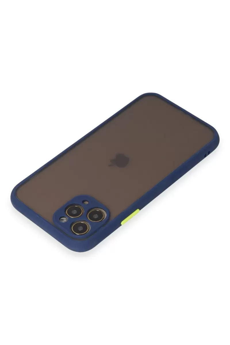 Newface Apple iPhone 11 Pro Kılıf Montreal Silikon Kapak - Lacivert