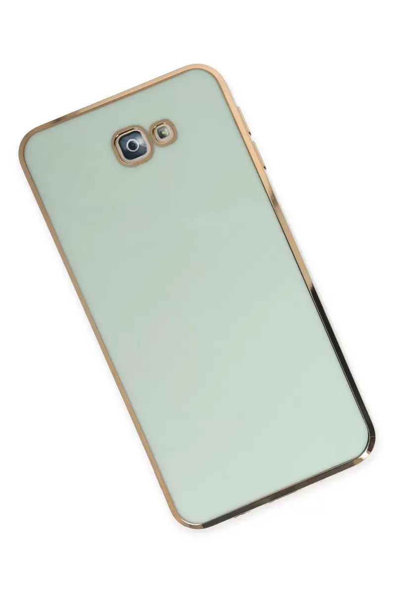 Newface Samsung Galaxy J7 Prime Kılıf Volet Silikon - Açık Yeşil