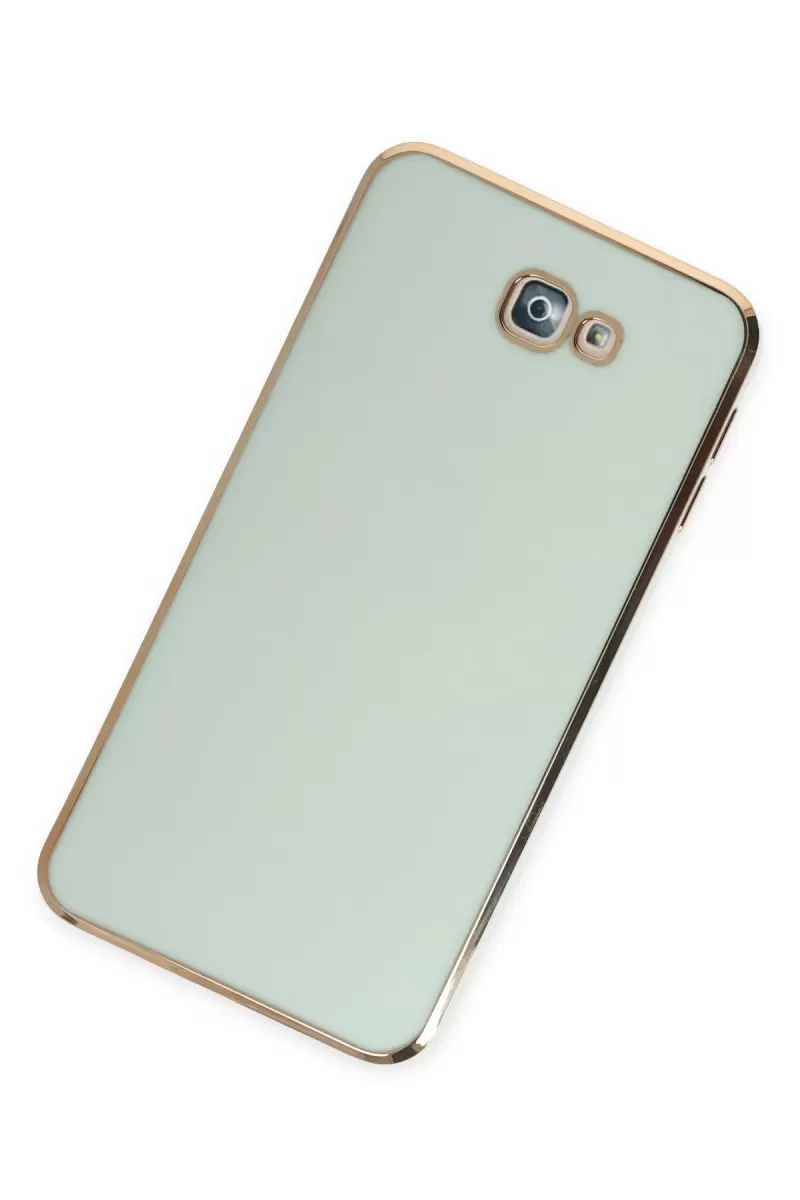 Newface Samsung Galaxy J7 Prime Kılıf Volet Silikon - Açık Yeşil