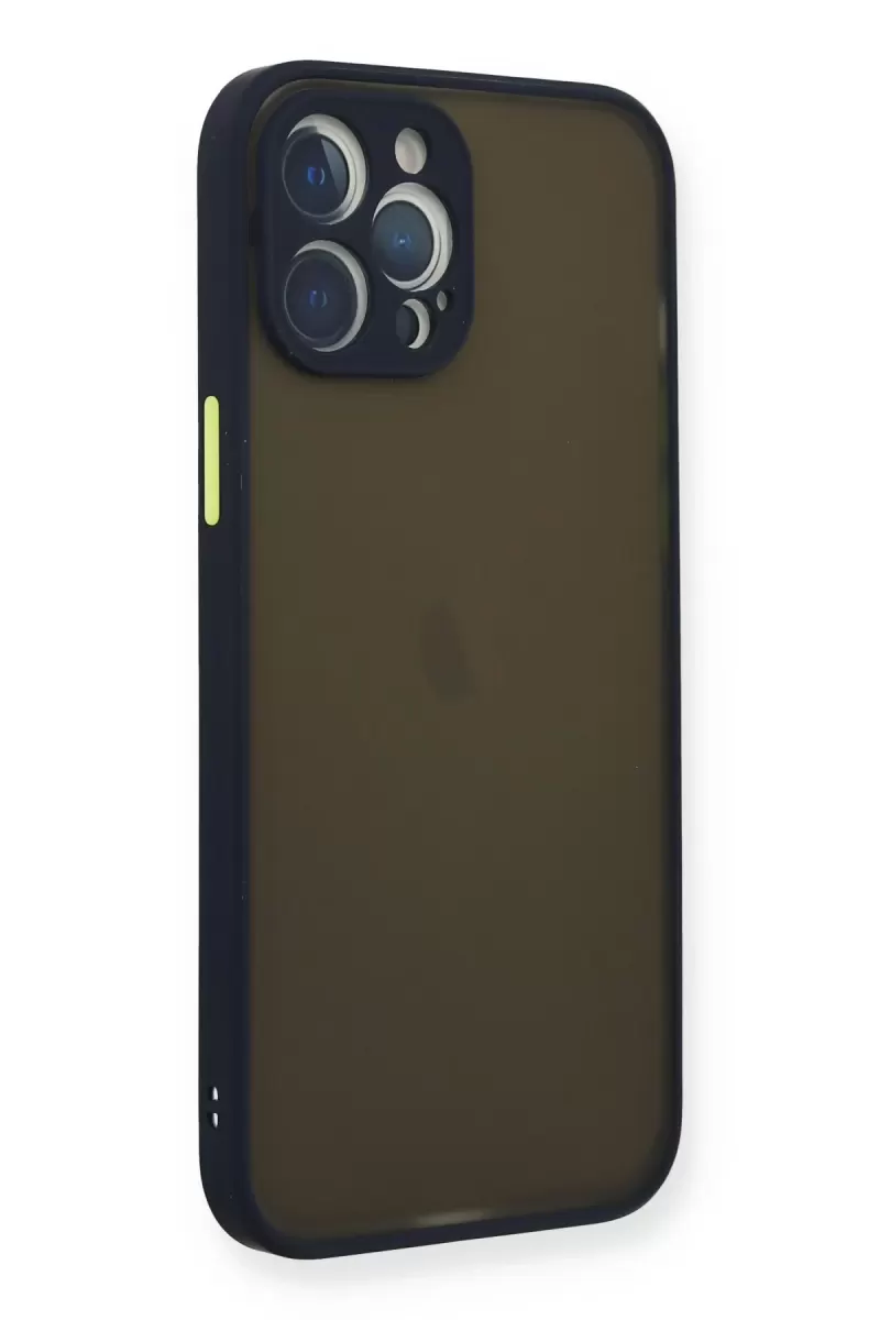 Newface Apple iPhone 12 Pro Kılıf Montreal Silikon Kapak - Lacivert