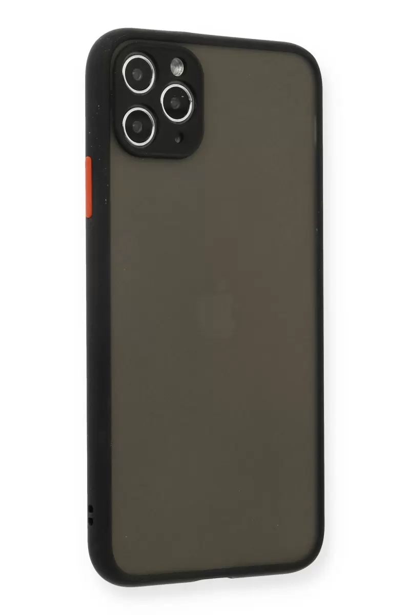 Newface Apple iPhone 11 Pro Max Kılıf Montreal Silikon Kapak - Siyah