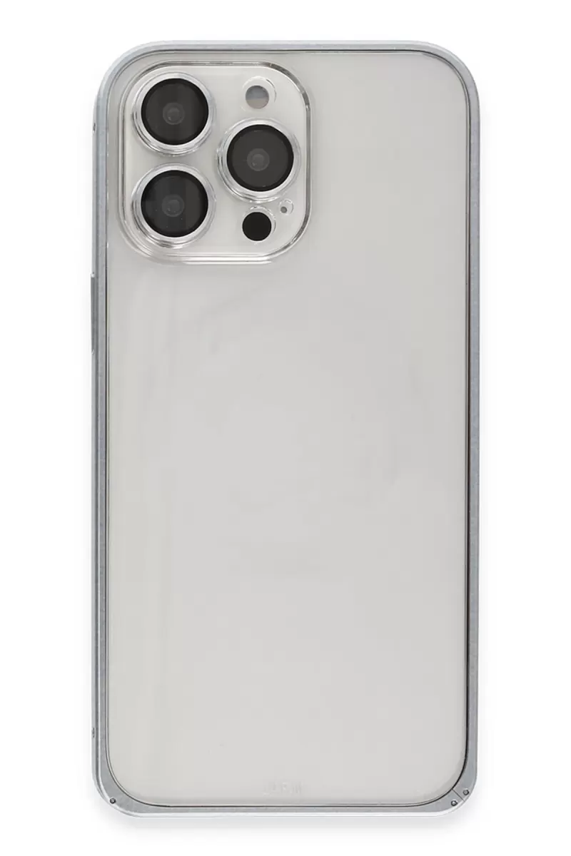 Joko Apple iPhone 15 Pro Metal Bumper Mat Kapak - Gri