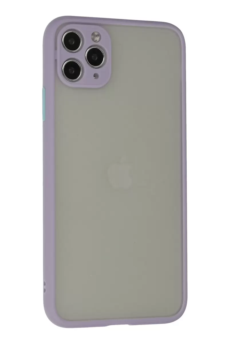 Newface Apple iPhone 12 Pro Max Kılıf Montreal Silikon Kapak - Mor