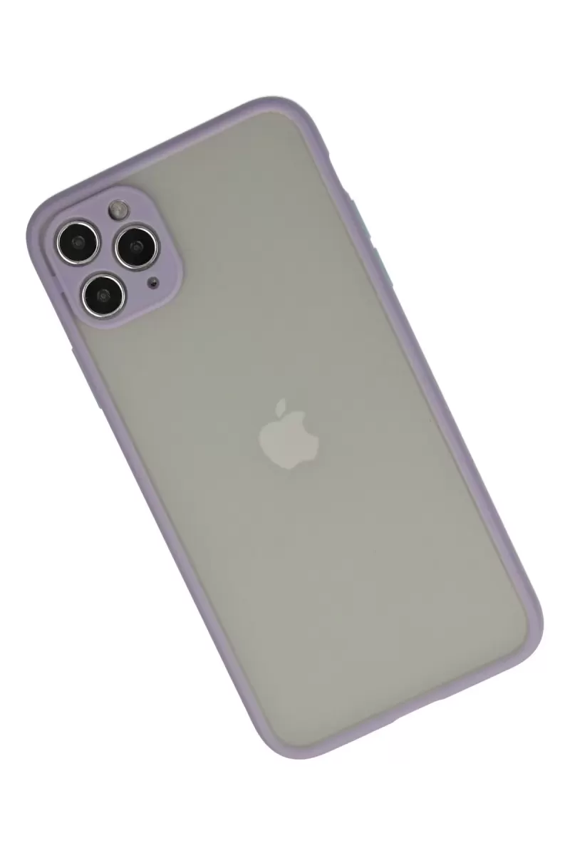 Newface Apple iPhone 12 Pro Max Kılıf Montreal Silikon Kapak - Mor