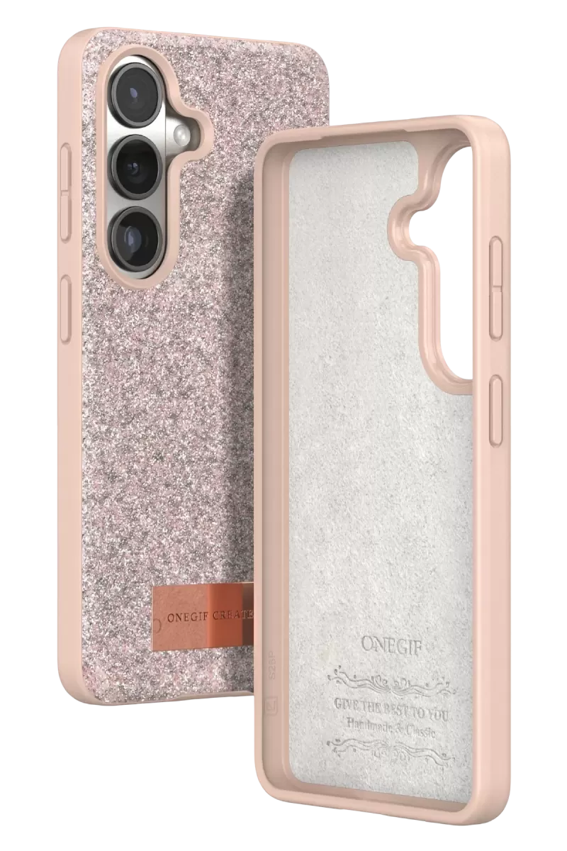 Onegif Samsung Galaxy S26 Plus Bright Simli Kapak - Pembe