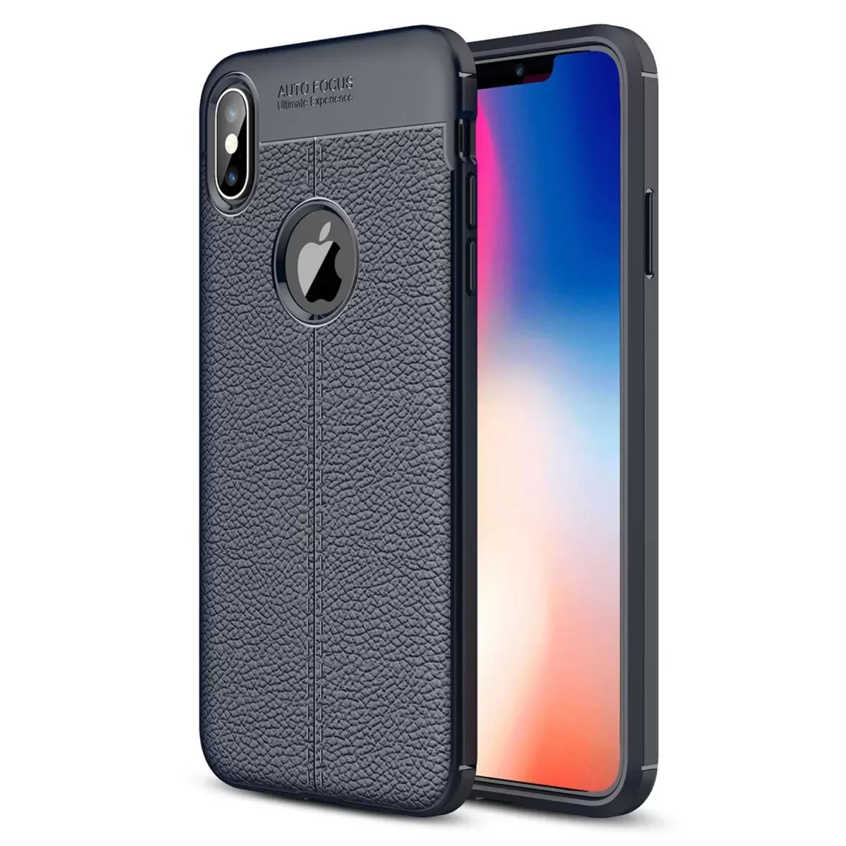 Newface Apple iPhone XS Max Kılıf Auto Focus Kapak - Lacivert