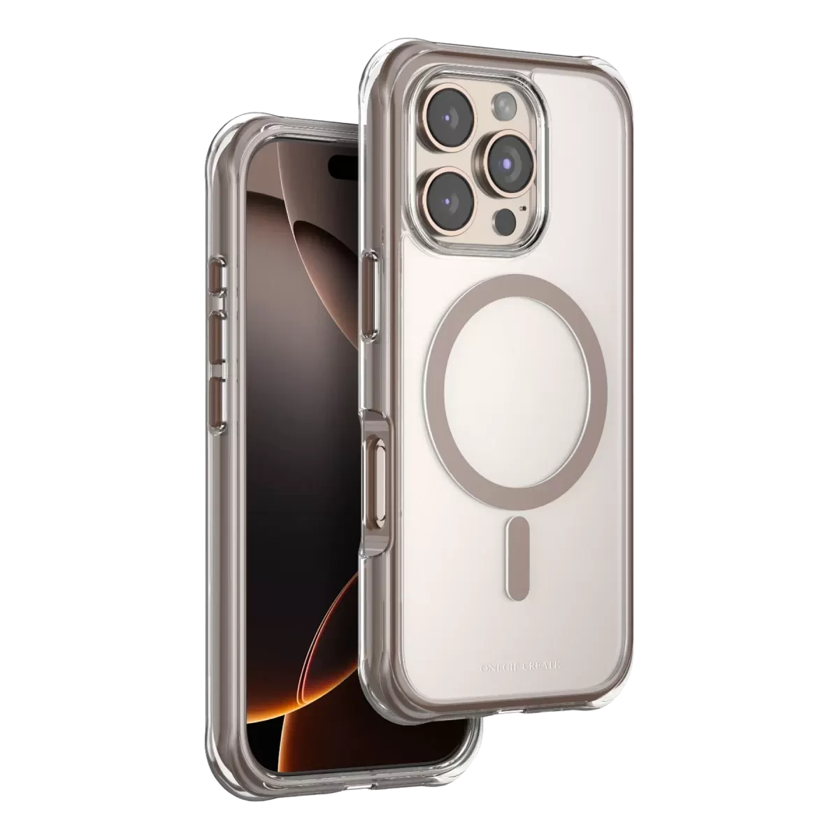 Onegif Apple iPhone 16 Pro Max Hulk Magsafe Kapak - Çöl Titanyum