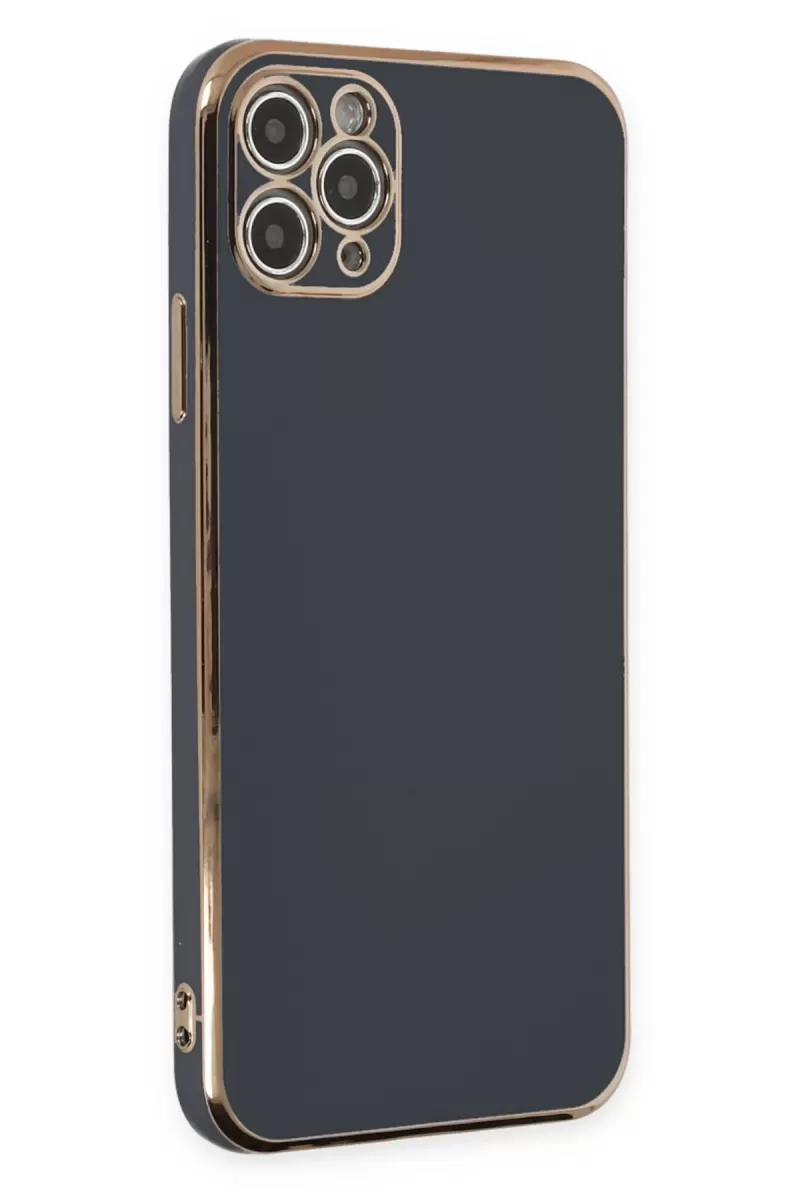 Newface Apple iPhone 11 Pro Max Kılıf Volet Silikon - Siyah