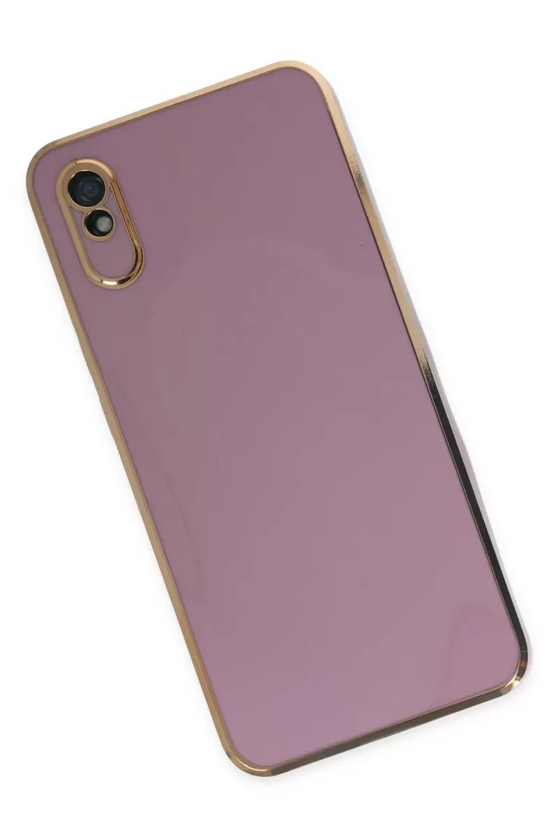 Newface Xiaomi Redmi 9A Kılıf Volet Silikon - Mor