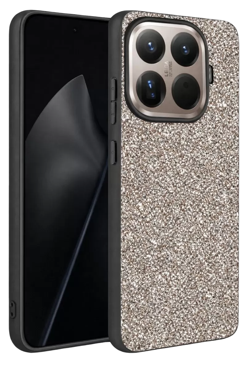 Onegif Xiaomi Mi 15T Pro Bright Simli Kapak - Gümüş