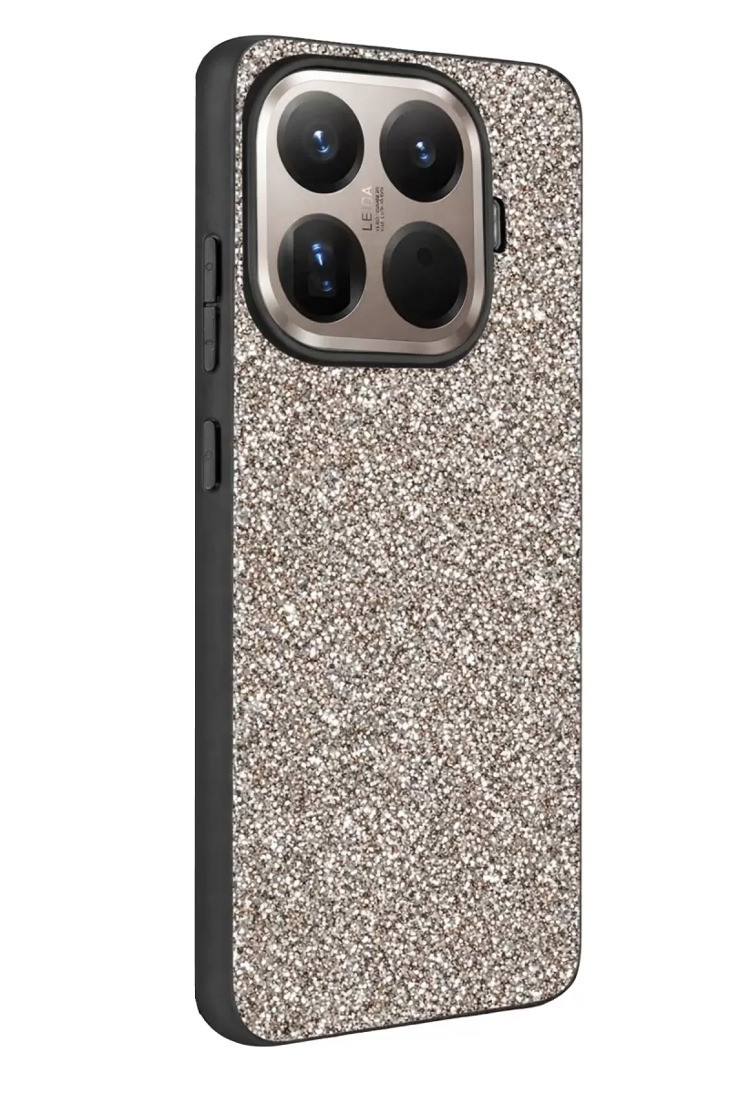 Onegif Xiaomi Mi 15T Pro Bright Simli Kapak - Gümüş