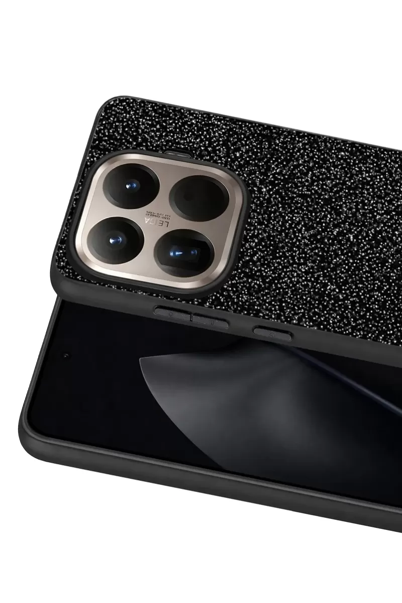 Onegif Xiaomi Mi 15T Pro Bright Simli Kapak - Siyah