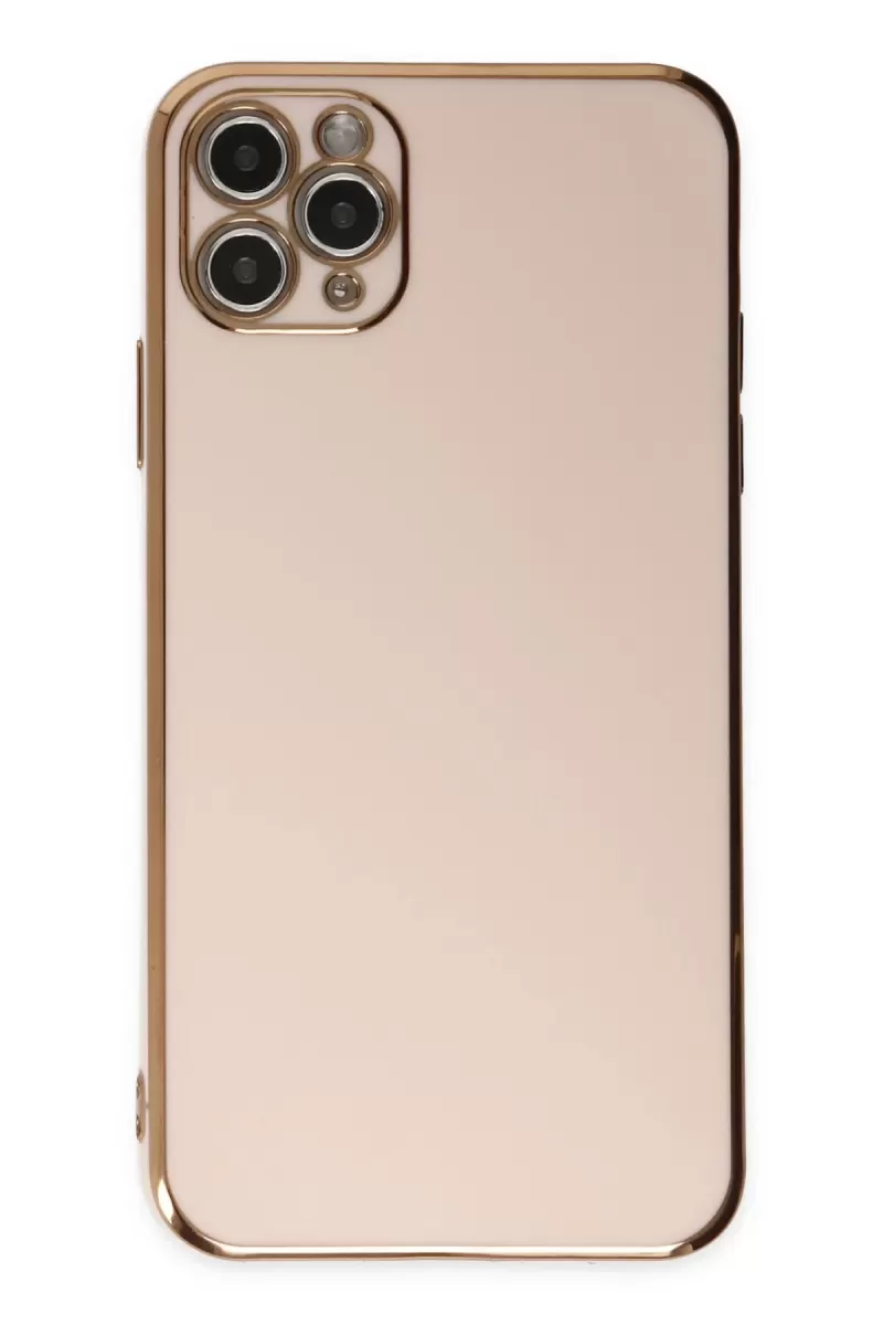 Newface Apple iPhone 11 Pro Max Kılıf Volet Silikon - Pembe