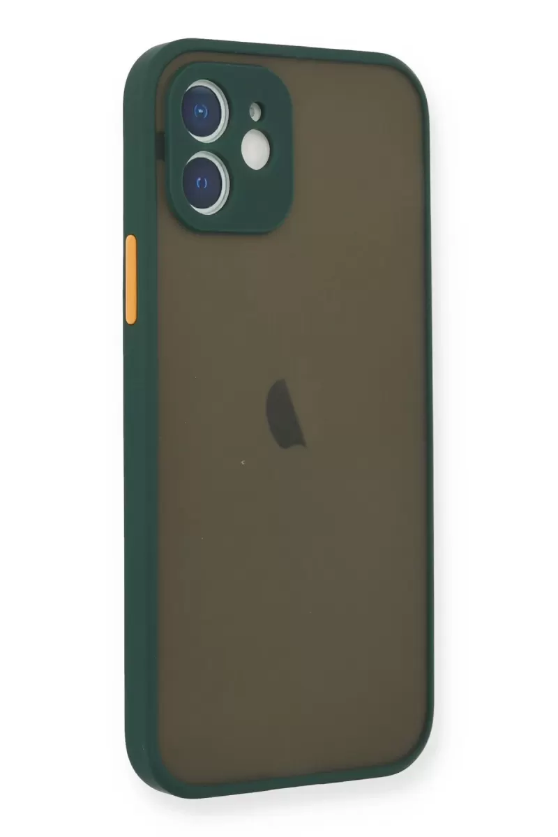 Newface Apple iPhone 12 Mini Kılıf Montreal Silikon Kapak - Yeşil