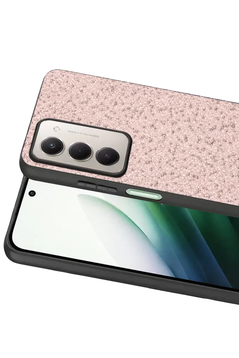 Onegif Xiaomi Redmi 15 4G Bright Simli Kapak - Pembe