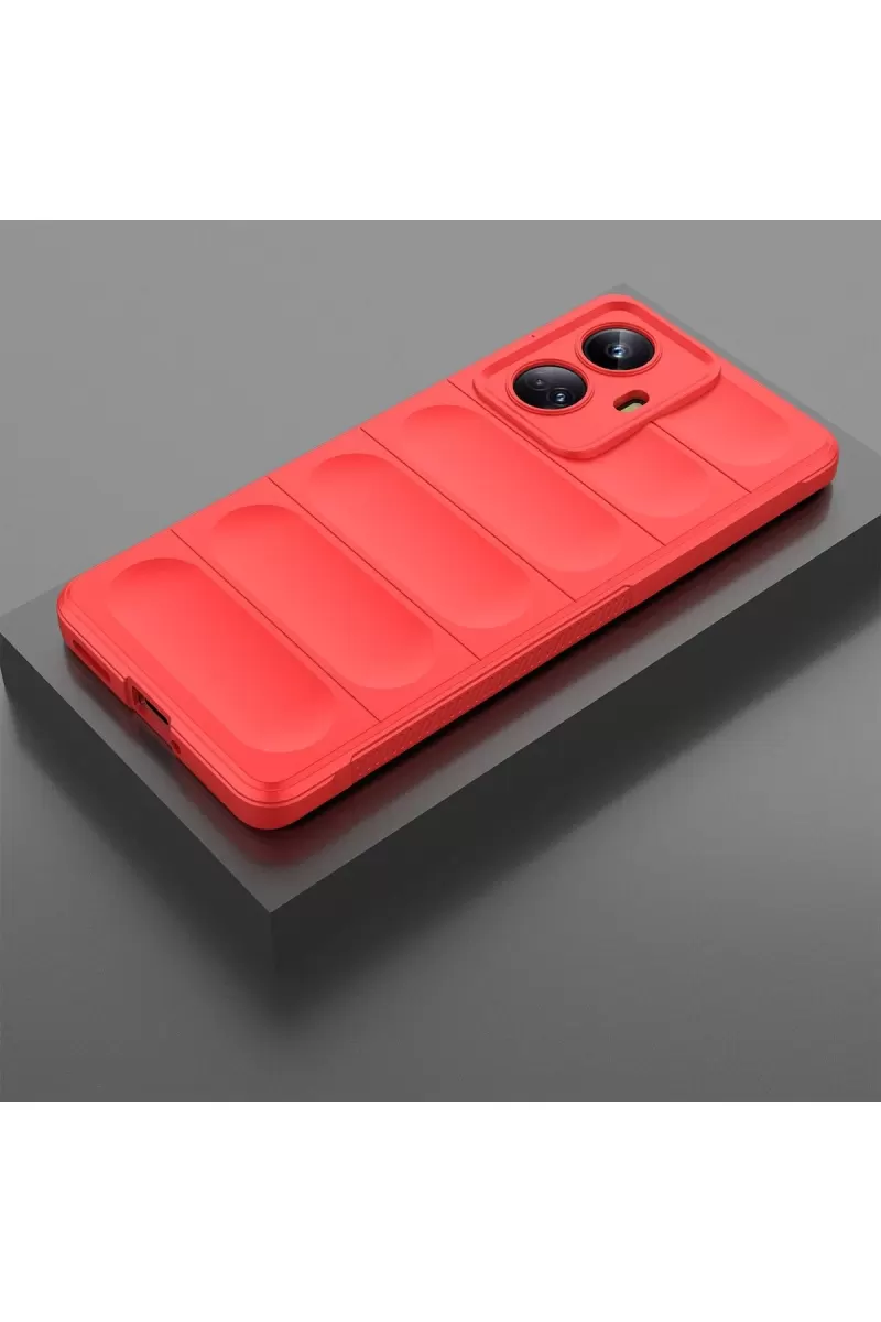 Newface Realme 10 Pro 5G Kılıf Optimum Silikon - Kırmızı