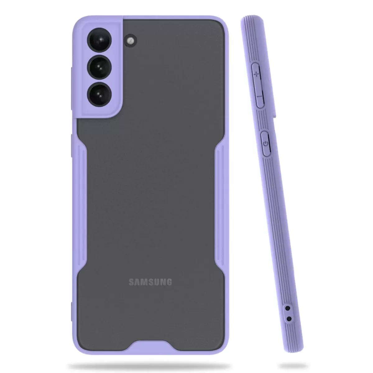 Newface Samsung Galaxy S21 Plus Kılıf Platin Silikon - Lila
