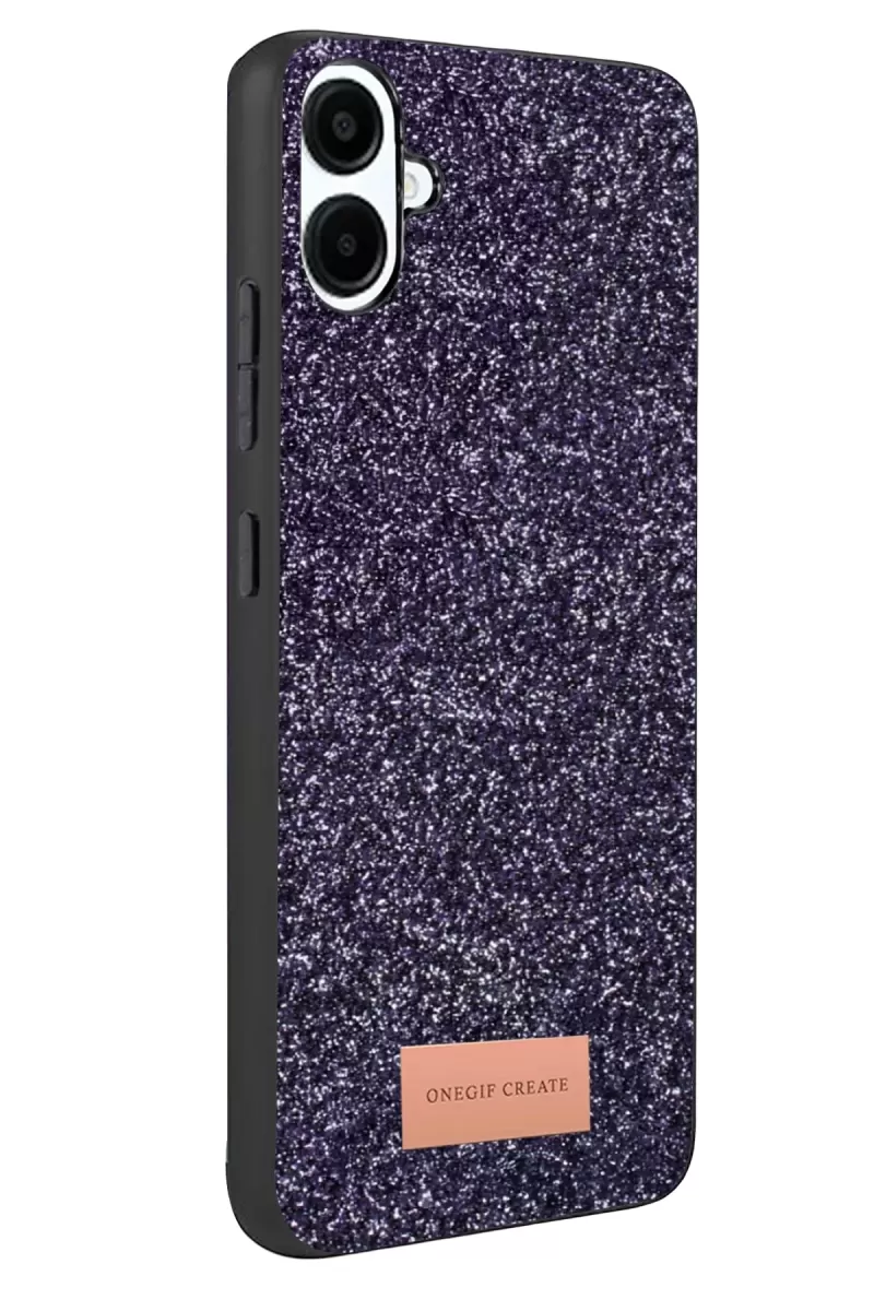 Onegif Samsung Galaxy A07 4G Bright Simli Kapak - Derin Mor