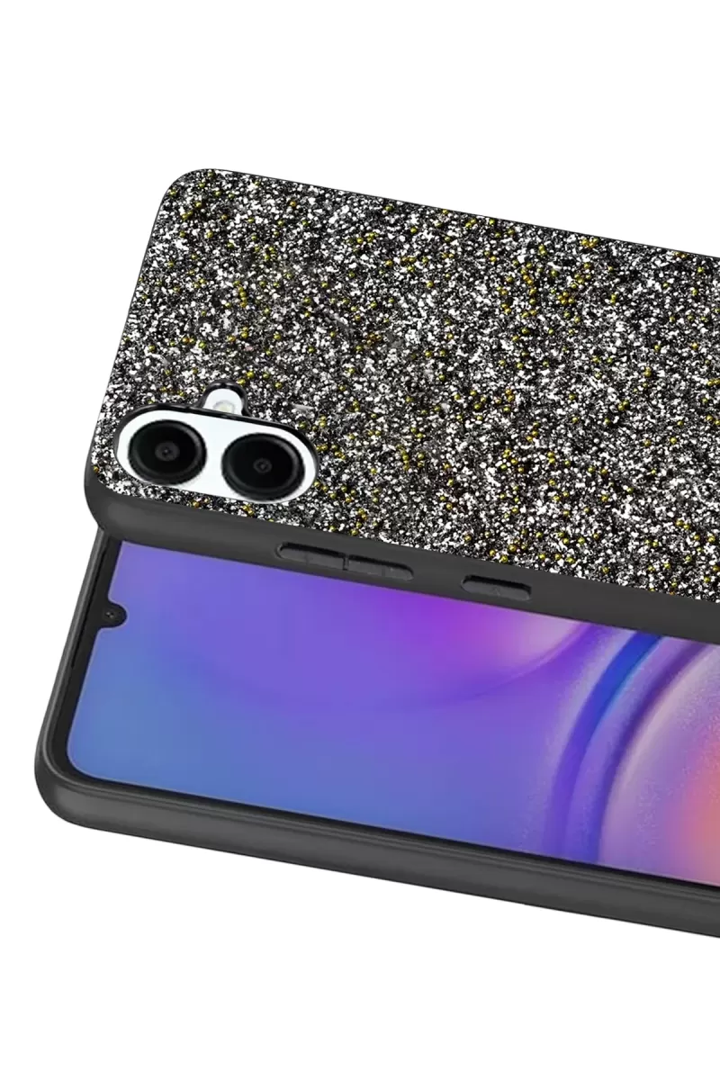 Onegif Samsung Galaxy A07 4G Bright Simli Kapak - Gold