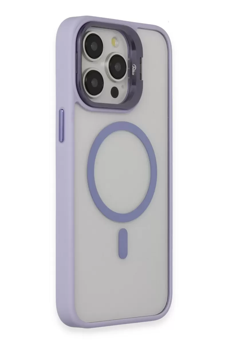 Joko Apple iPhone 15 Pro Max Kılıf Roblox Lens Magsafe Standlı Kapak - Lila