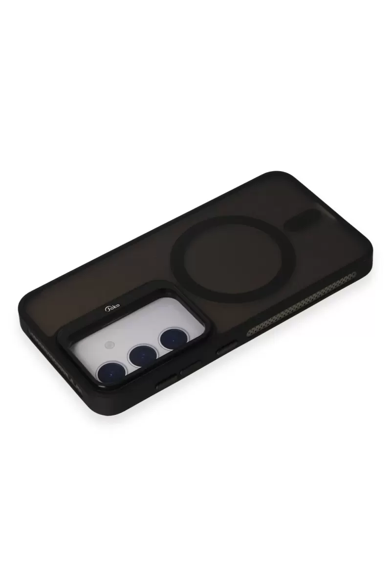 Joko Samsung Galaxy S24 Flet Lens Magsafe Kapak - Siyah