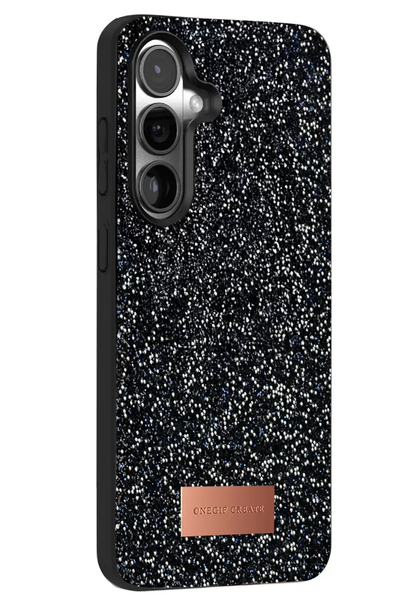 Onegif Samsung Galaxy S25 Plus Bright Simli Kapak - Siyah