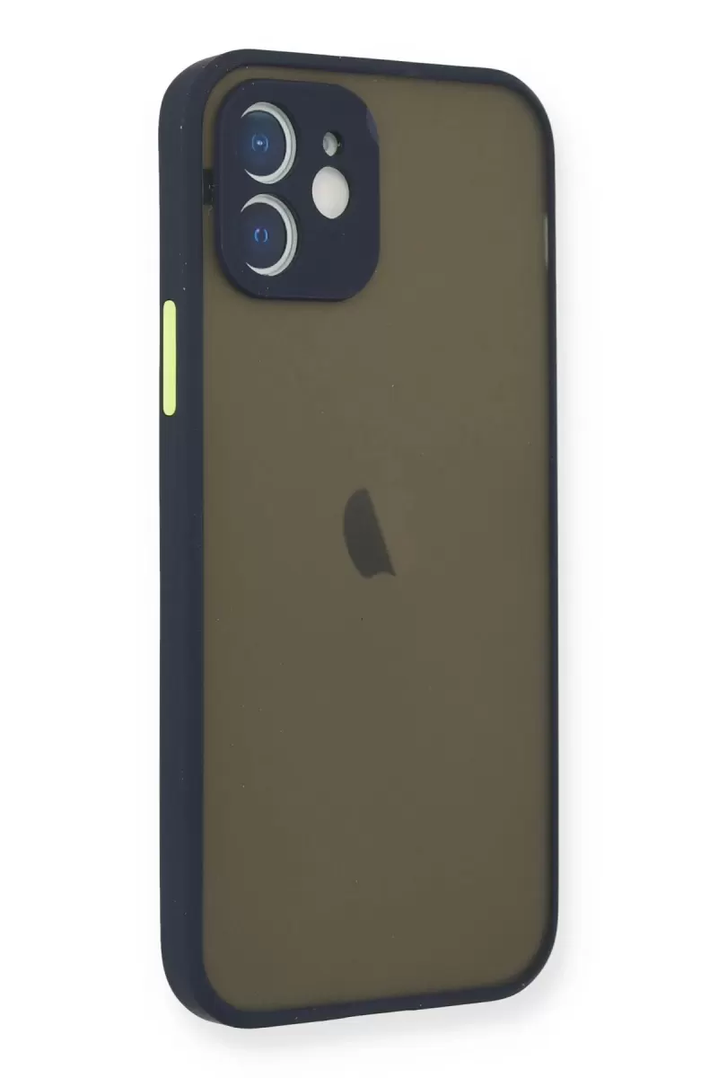 Newface Apple iPhone 12 Mini Kılıf Montreal Silikon Kapak - Lacivert