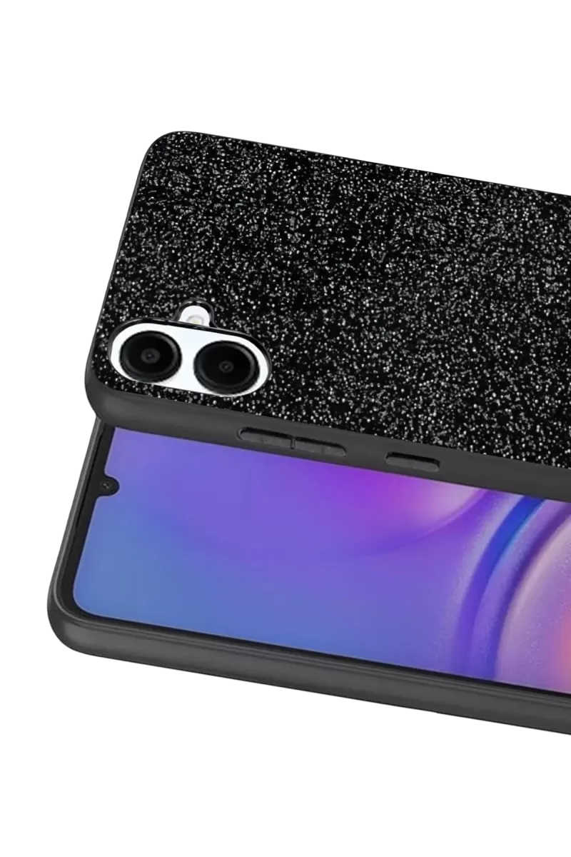 Onegif Samsung Galaxy A07 4G Bright Simli Kapak - Siyah