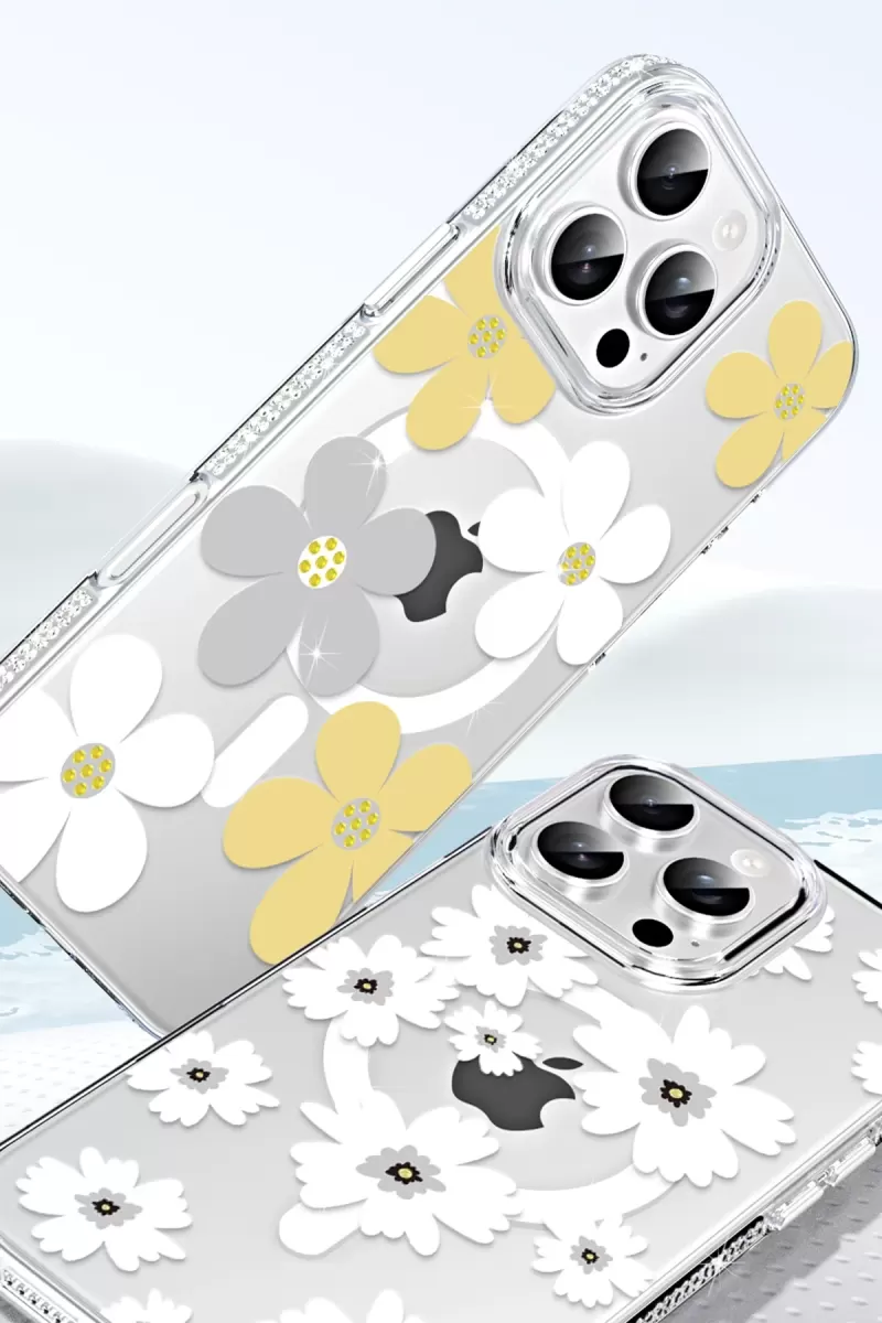 Joko Apple iPhone 14 Floral Magsafe Kapak - Sarı
