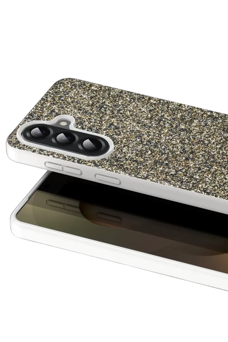 Onegif Samsung Galaxy A17 5G Bright Simli Kapak - Gold