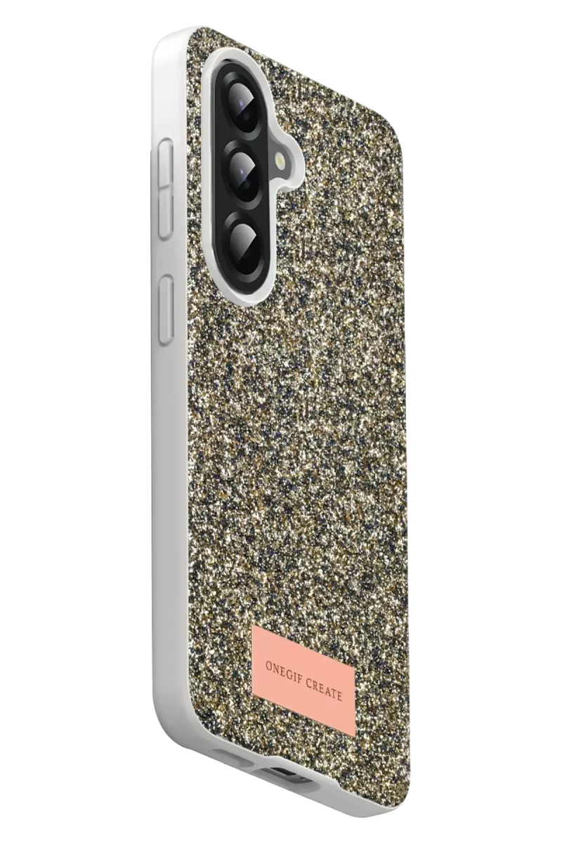 Onegif Samsung Galaxy A17 5G Bright Simli Kapak - Gold