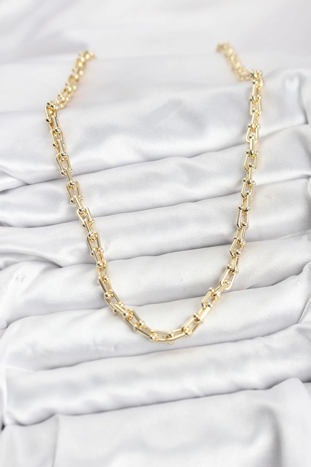 Gold Renk Pirinç Tifani Model Kadın Kolye