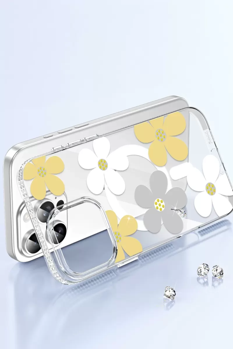 Joko Apple iPhone 14 Pro Max Floral Magsafe Kapak - Beyaz