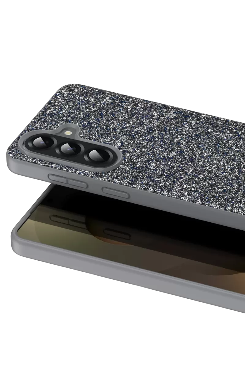 Onegif Samsung Galaxy A17 5G Bright Simli Kapak - Gümüş