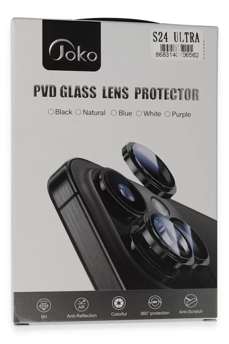Joko Samsung Galaxy S24 Ultra PVD Metal Kamera Lens - Siyah
