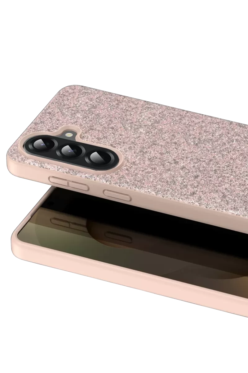 Onegif Samsung Galaxy A17 5G Bright Simli Kapak - Pembe