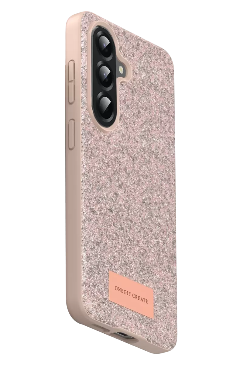 Onegif Samsung Galaxy A17 5G Bright Simli Kapak - Pembe