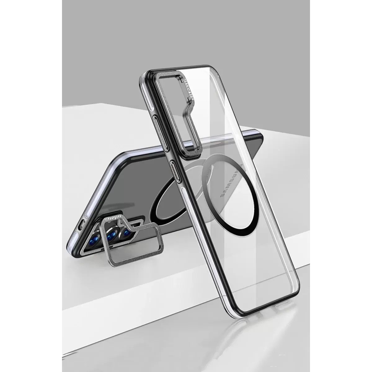 Joko Samsung Galaxy S24 Crystal Magsafe Kapak - Siyah
