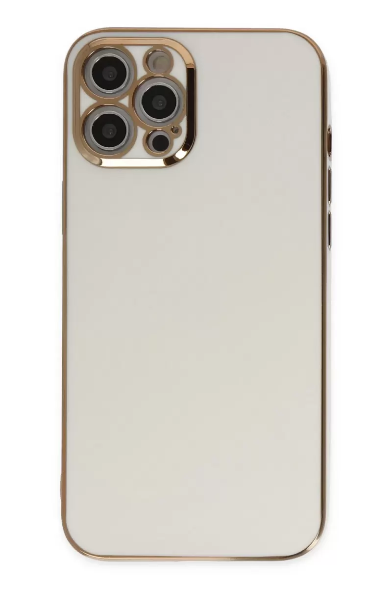 Newface Apple iPhone 12 Pro Max Kılıf Volet Silikon - Beyaz
