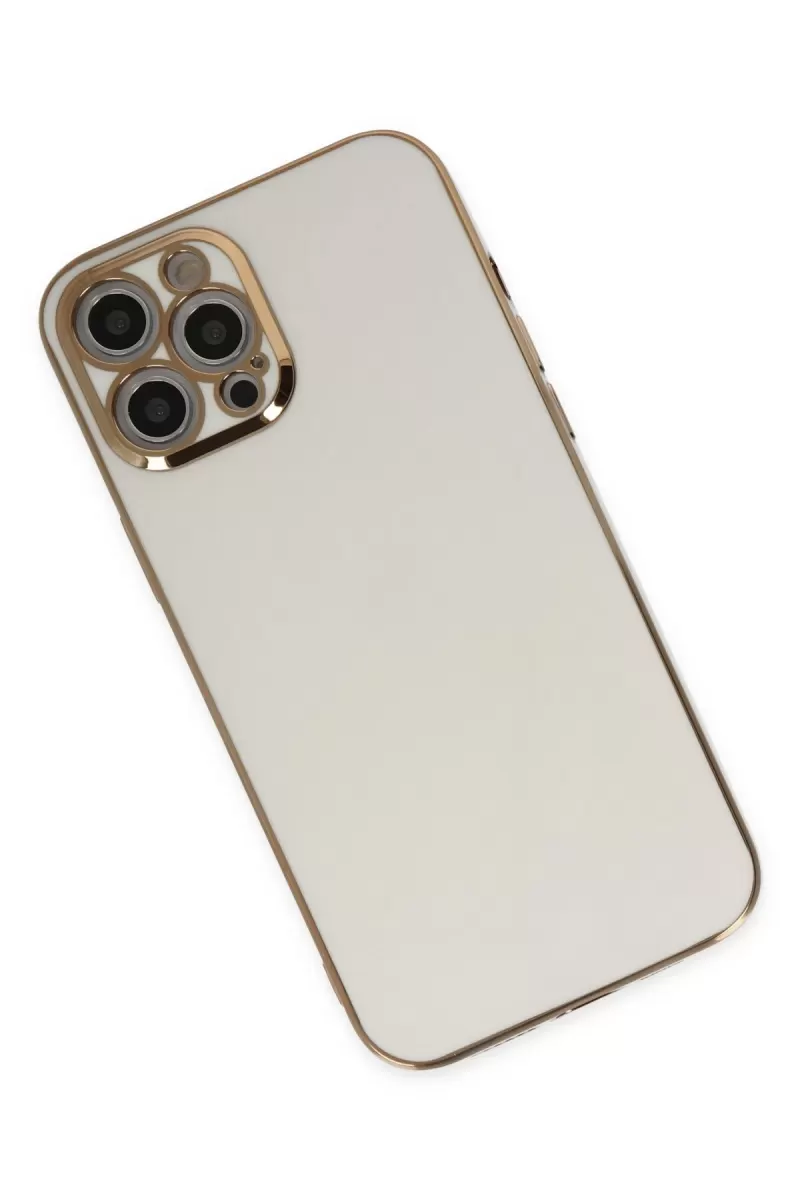 Newface Apple iPhone 12 Pro Max Kılıf Volet Silikon - Beyaz